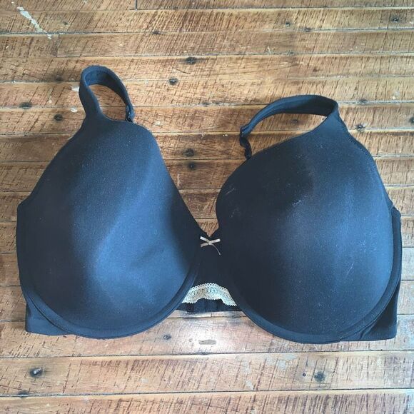 Cacique lightly lined full coverage 42G black bra - Picture 1 of 3